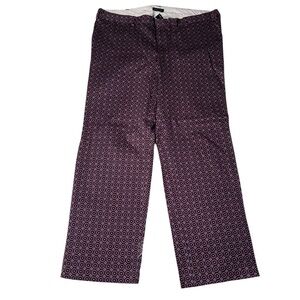 Lands’ End Straight Leg Pant Purple Geometric Fit 2 18W
